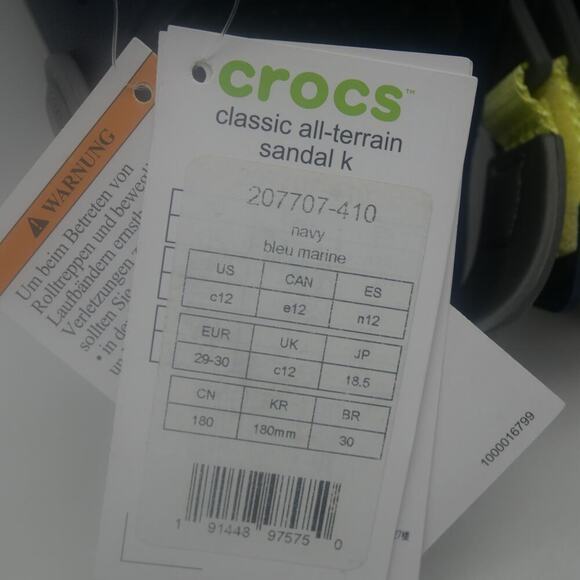 NEW Crocs All Terrain Sandals Shoes Toddler Little Boys 12 C12 Blue - Picture 2 of 8